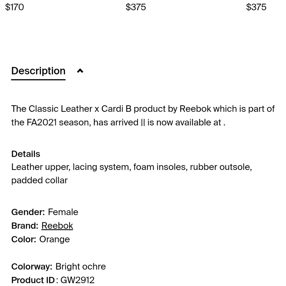 Cardi B X Reebok Vibrant Sneakers/10 - Picture 10 of 13